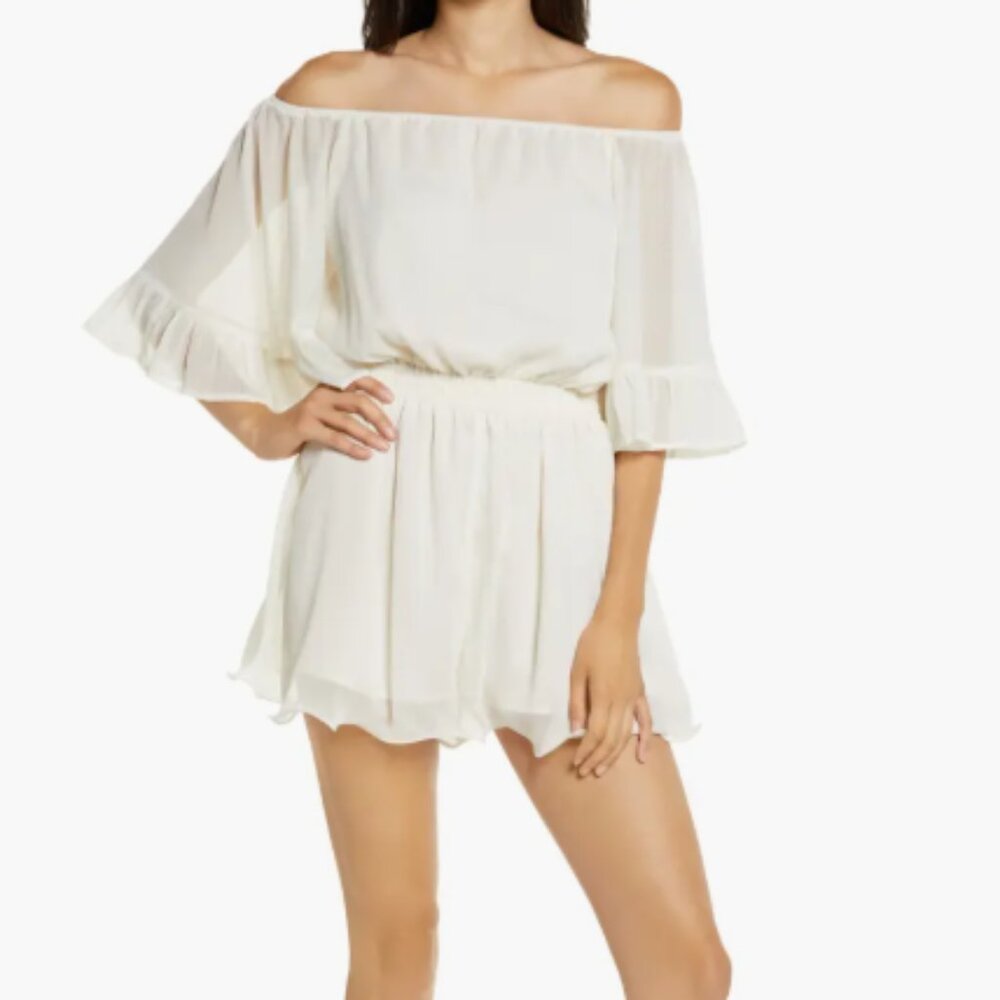 Endless Ross White Ruffled Romper - Picture 2 of 7
